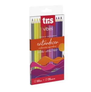 Lápis De Cor Vibes – Tons Entardecer 12 Cores + 1 Lápis 6B Tris