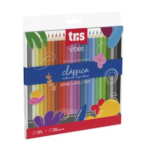 Lápis De Cor Vibes – Tons Clássica 24 Cores + 1 Lápis 6B Tris