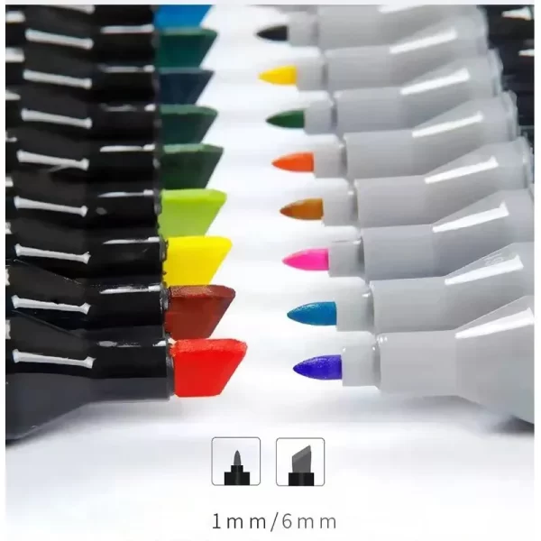 Kit Canetas 24 Cores Escolar Marcador Ponta Dupla Touch - Image 2