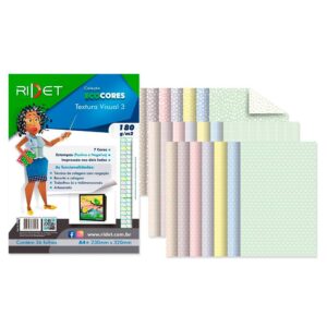 Bloco Ecocores Textura Visual 3 Ridet 180grs 36Fls