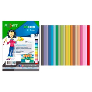 Bloco Ecocores Ridet 21 Cores 42fls 110grs