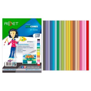 Bloco Ecocores Ridet A3 21 Cores 42fls 110grs